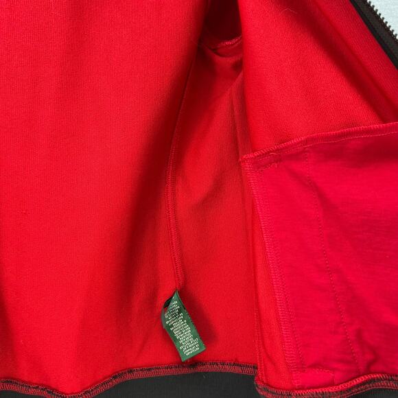 Ralph Lauren Active LRL Jacket Women's L Red Black Full Zip Hooded Preppy Luxury - Picture 12 of 12